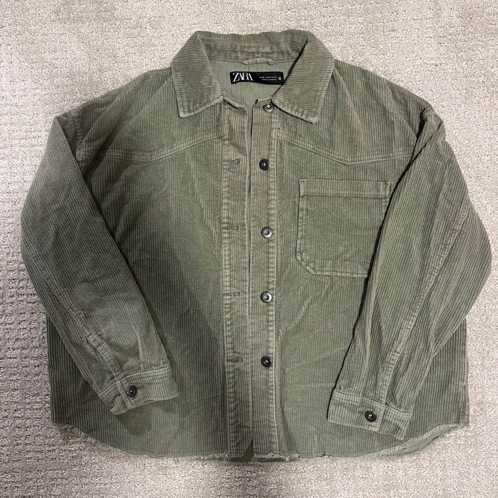 Zara Corduroy Button Up Jacket